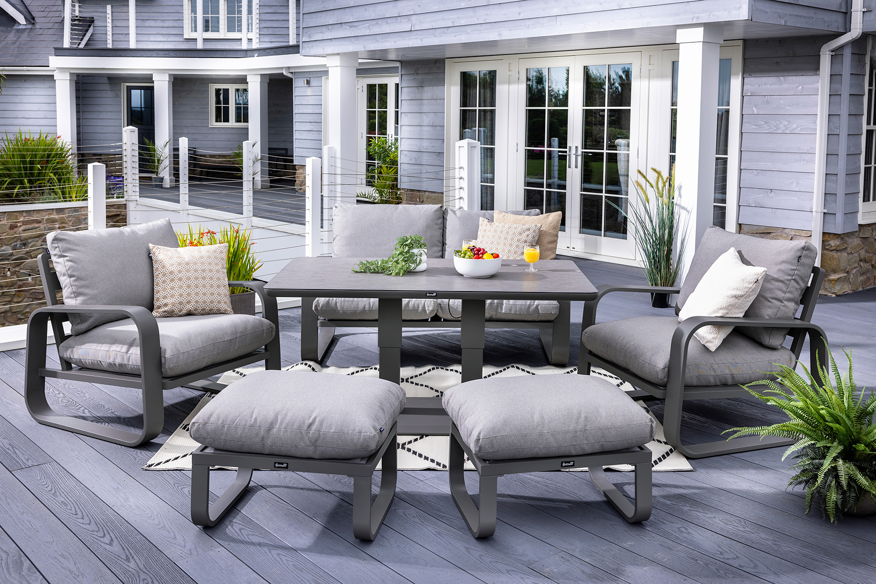Orka 2 Seat Lounge Set with Adjustable Table